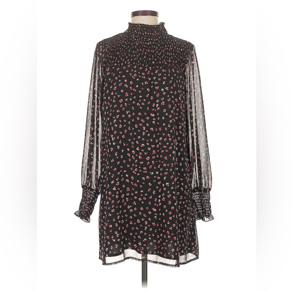 Sanctuary Black and Red Leopard Dress